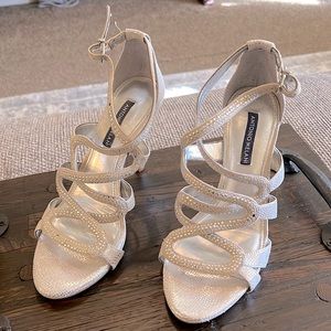 Antonio Melani 9.5 silver rhinestone stiletto heels